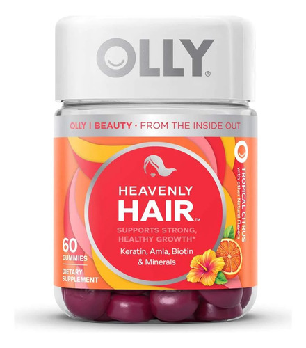 Olly Heavenly Hair Cabello Bello Y Fuerte 60 Gomitas Sabor Toronja