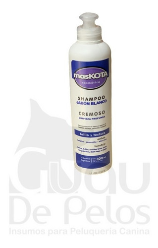 Shampoo Maskota Jabon Blanco Liquido 300ml Guau De Pelos X2