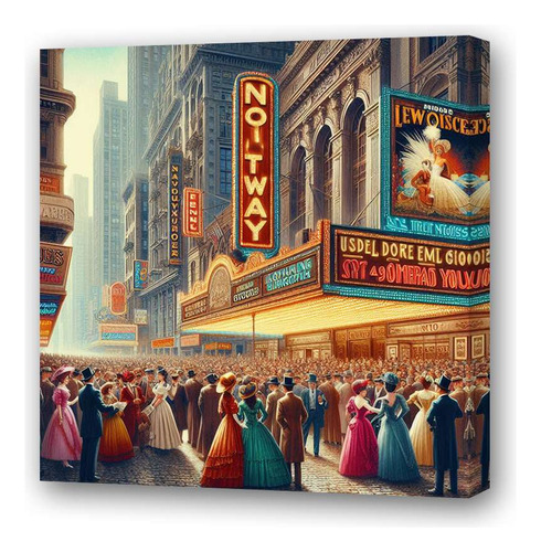 Cuadro 30x30cm Broadway Teatro Y Espectáculo New York M3