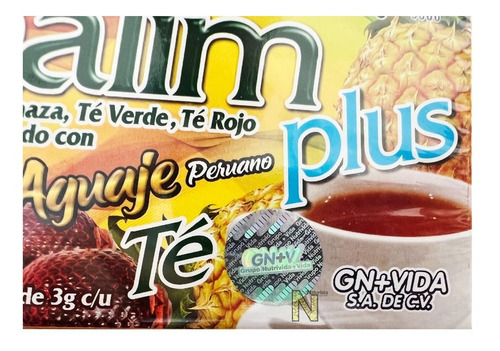 Imagen 2 de 6 de Té Piñalim Plus Con Alcachofa Y Aguaje (30 Sobres) Gn+vida