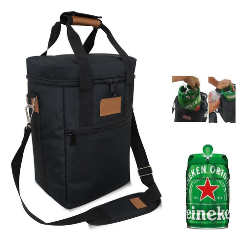 Bolsa térmica Heineken Gela Chopp Barrel de 5 litros con asa reforzada