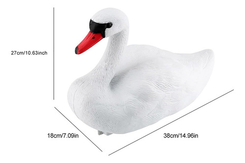 Señuelos, Plástico Flotante, Estatua Blanca Decora-fs