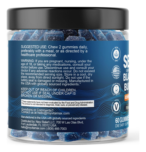 Suplemento Vitamax Irish Sea Moss Gummies 60 Ct