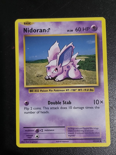 Cartas Pokemon Nidoran 43/108 2016