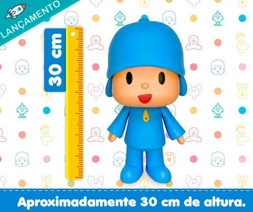 Imagem 6 de 7 de Boneco De Vinil Grande Pocoyo 28cm Articulado - Cardoso Toys