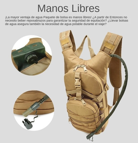 Mochila De Hidratación Ciclismo 3l Bolsa De Agua Táctica