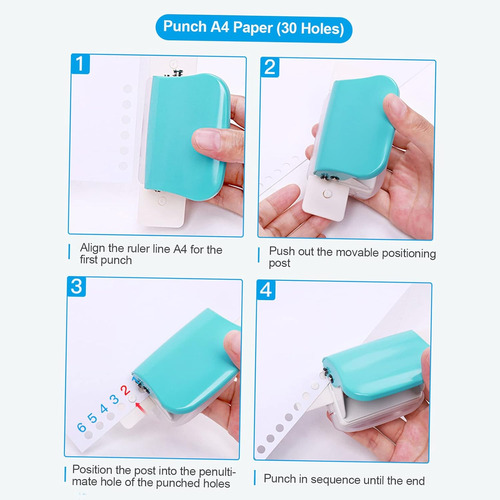 Perforadora De Papel De Hojas Sueltas Cuaderno A4 A5 B5...