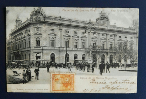Antigua Postal Bs. As. Banco De La Nación 1904 Ed. Rosauer
