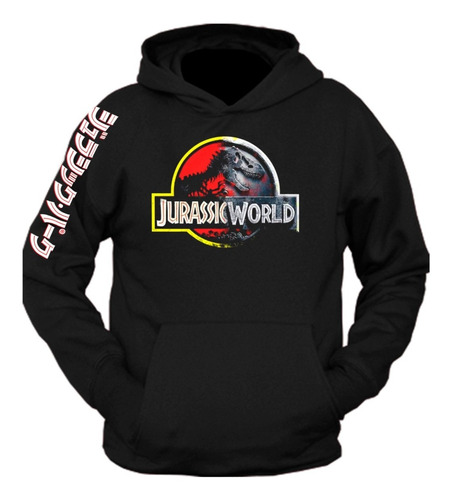 Buzo Hoodie Canguro Jurassic Park Jurassic World Nuevo 