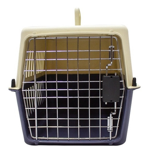 Transportadora Viaje Portátil Plástico Jaula Mascotas Chicas Color Azul