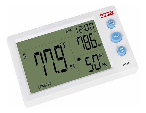 Uni-t Termohigrometro A12t Medidor Temperatura Humedad Reloj
