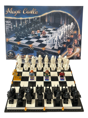 Ajedrez De Harry Potter De Bloques Bricks 876pz + 4 Figuras (Usado)