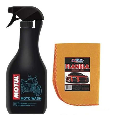 Motul E2 Moto Wash Mc Care 1 Litro + Central Sul Flanela