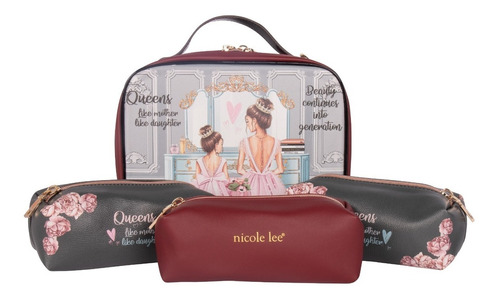 Set Nicole Lee Neceser Y Cosmetiqueras Estampadas Fw22