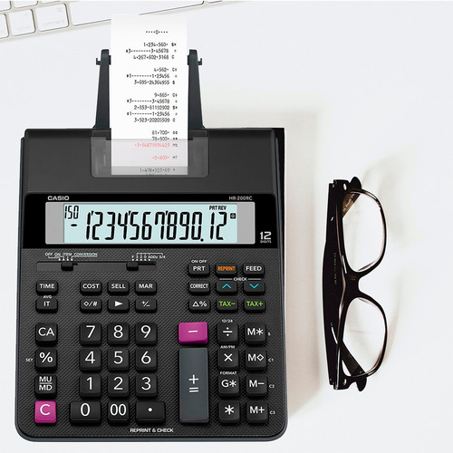 Imagen 5 de 6 de Sumadora Casio Hr-200rc Negra