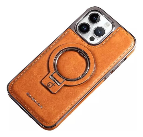 D Capa De Couro Luxuosa Com Suporte Invisível Para iPhone