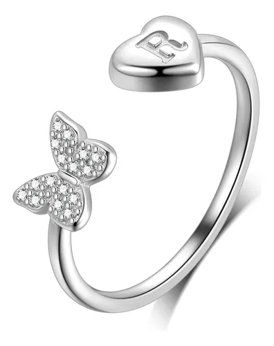 Anillo con letra r clearance