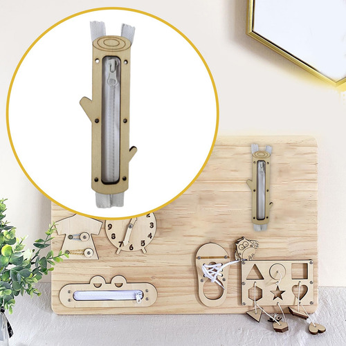 2 Accesorio De Tablero Ocupado Montessori Árbol Cremallera