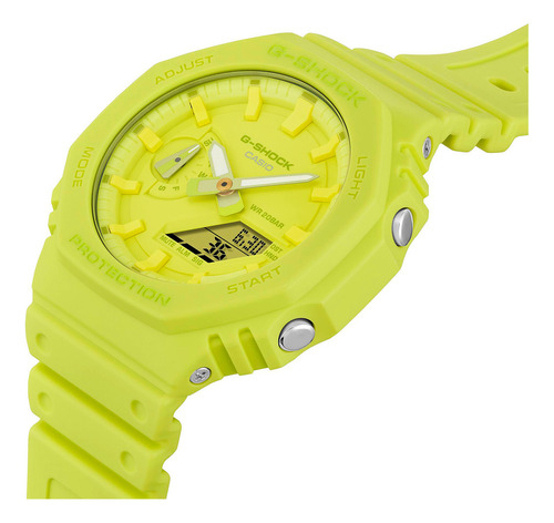 Reloj G-shock Ga-2100-9a9 Carbono/resina Hombre Amarillo