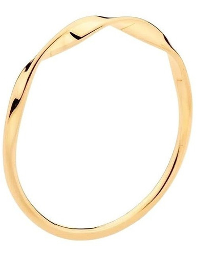 Anillo De Oro 18k Laminado Torzado Dorado Joyas Para Mujer