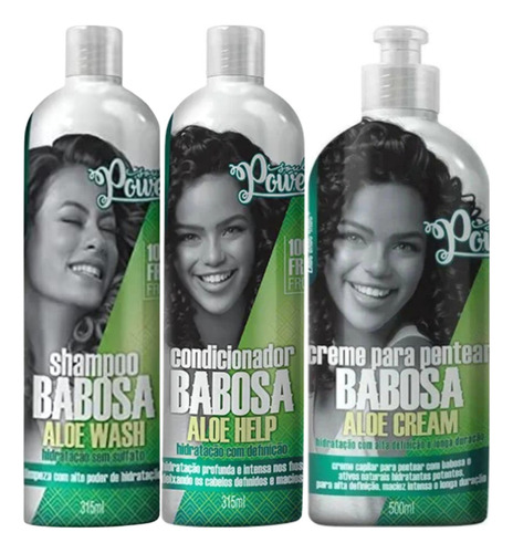 Kit Soul Power Aloe Babosa Shampoo Cond Creme De Pentear