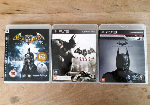 Combo Batman Arkham Asylum + City + Origins (fisicas) - Ps3 | MercadoLivre