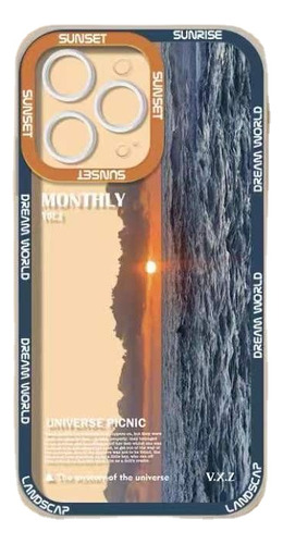 Funda Artistic Road In Sunset Para iPhone 14, 13, 12, 11 Pro