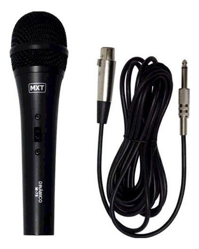 Microfone Dinâmico Profissional Mxt M-78 + Cabo 3 Metros