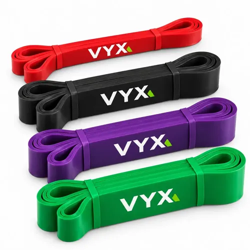 Kit Elástico Super Band VYX com 4 Intensidades para Treino e CrossFit