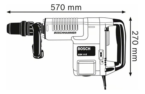 Martillo Demoledor Bosch Gsh 11 Kg 1500w 16.8 Jouls Color Azul