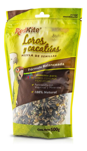 Imagen 3 de 6 de Semillas Aves Loros Y Cacatúas Semillas 500gr Red Kite