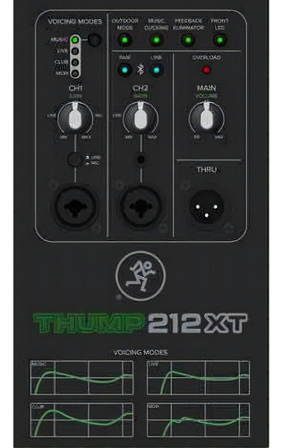Monitor de escenario Mackie Mackie Thump 212 xt portátil con bluetooth negro 220V