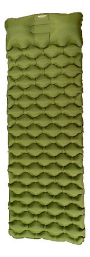 Colchoneta Inflable Aislante Spinit Aerolite Almohada 570grs Color Verde