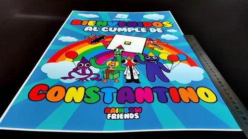 Cartel Poster Cumple Rainbow Friends Roblox Personalizado