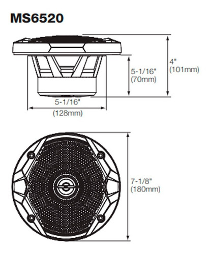 Imagem 6 de 9 de Par De Falantes 6 Jbl Marine Ms6520 Náutico - 120w Rms Par