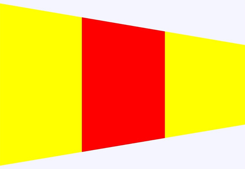 Bandeira Náutica Galhardete O 1x1,45m