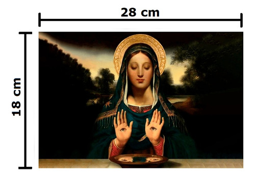 Adesivo Com A Imagem De Santa Luzia Brilhante - Grande