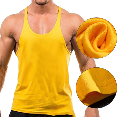 Playera Para Hombre Gym Camiseta Sin Estampado