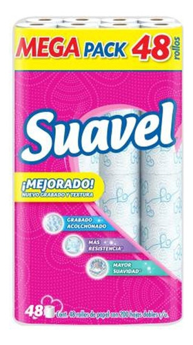 Papel Higiénico Suavel Con 48 Rollos