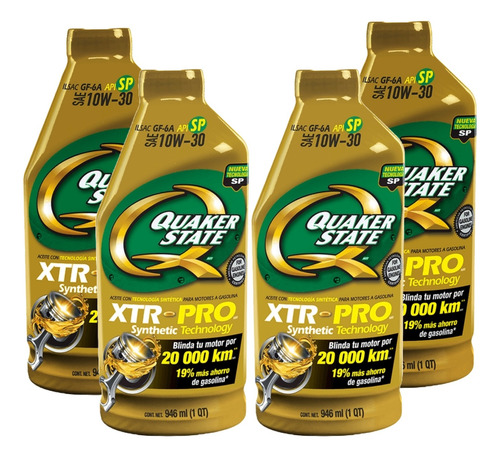 Aceite Quaker State Xtr Pro 10w30 Semisintetico 946ml 4 Pack