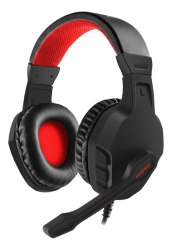 Fone de ouvido Nubwo U3 0138 In PC Gaming Ps4, cor portátil, preto com vermelho