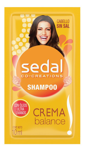 Shampoo Sedal Co-Creations Crema balance en sobre de 10mL por 1 unidad