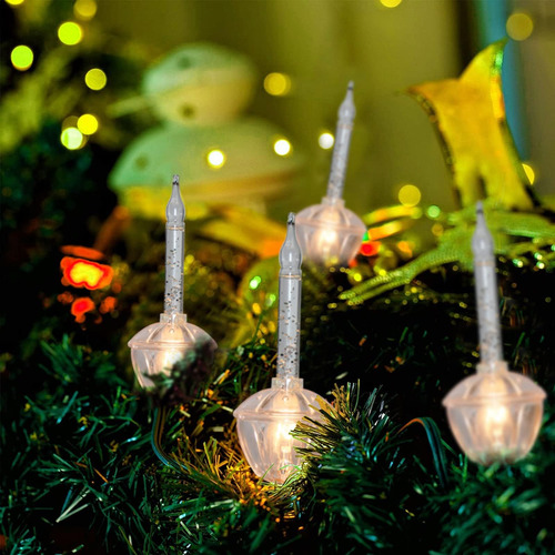 Abejas De Burbujas De Plateado De Navidad Abeja, 11 Pies De