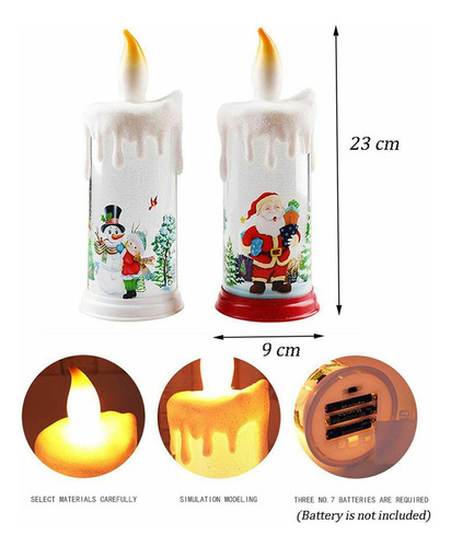 Bombilla Led Navideña Parpadeante Con Forma De Vela