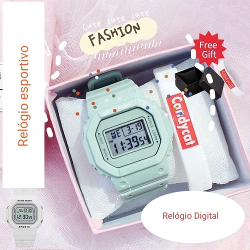 Relógio Digital Unisex,acompanha Caixa E Pulseira.