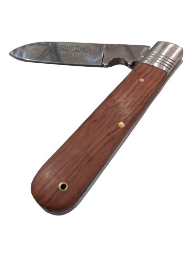 Cuchillo Navaja Plegable Pesca Caza Camping Mango De Madera