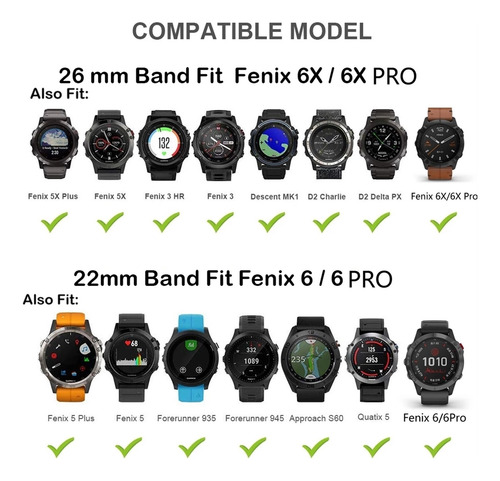 Reloj De Reloj Para Garmin Fenix 5 5 Plus Forerunner 935