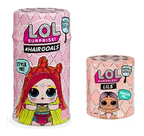 Muñeca Lol Surprise Hairgoals + Lils Makeover Serie 5 Pack