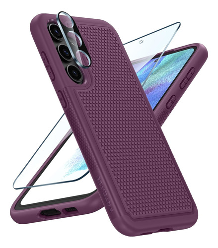 Funda Samsung Galaxy S23 Fe + Protectores De Regalo Purpura