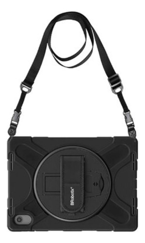 Funda De Uso Rudo Con Correa Y Giro 360° Para Lenovo K11 Negro